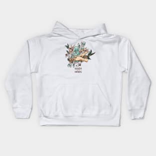 Wash You Hand Illustration Kids Hoodie